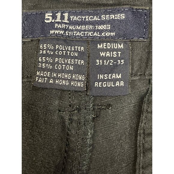 5.11 Tactical Series Men's Black Cargo Pants Blousing Straps Men's Size Medium - Picture 7 of 8